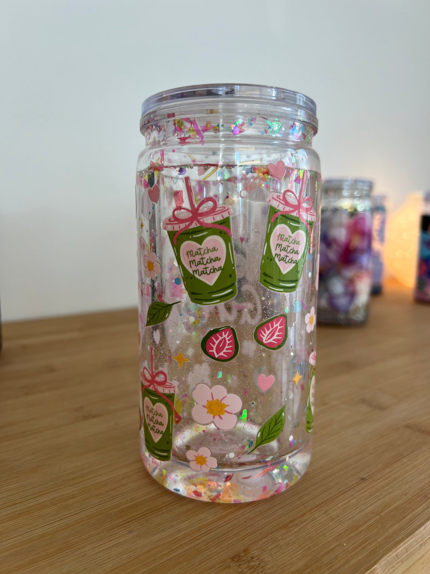 ✨Snowglobe Cup✨ Matcha Girly Design
