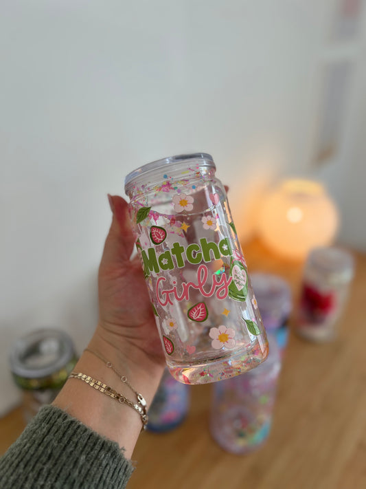 ✨Snowglobe Cup✨ Matcha Girly Design